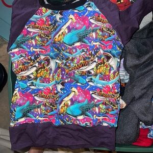 5-9 YRS Colourful Shark Print Sweatshirt
